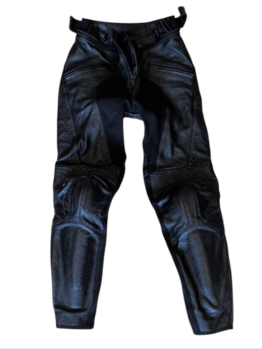 Black Leather Motorcycle Pants for Women - Sleek Riding Trousers NEW